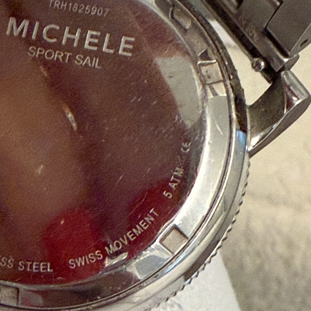 Michele Silver Chronograph women Watch - Picture 6 of 13
